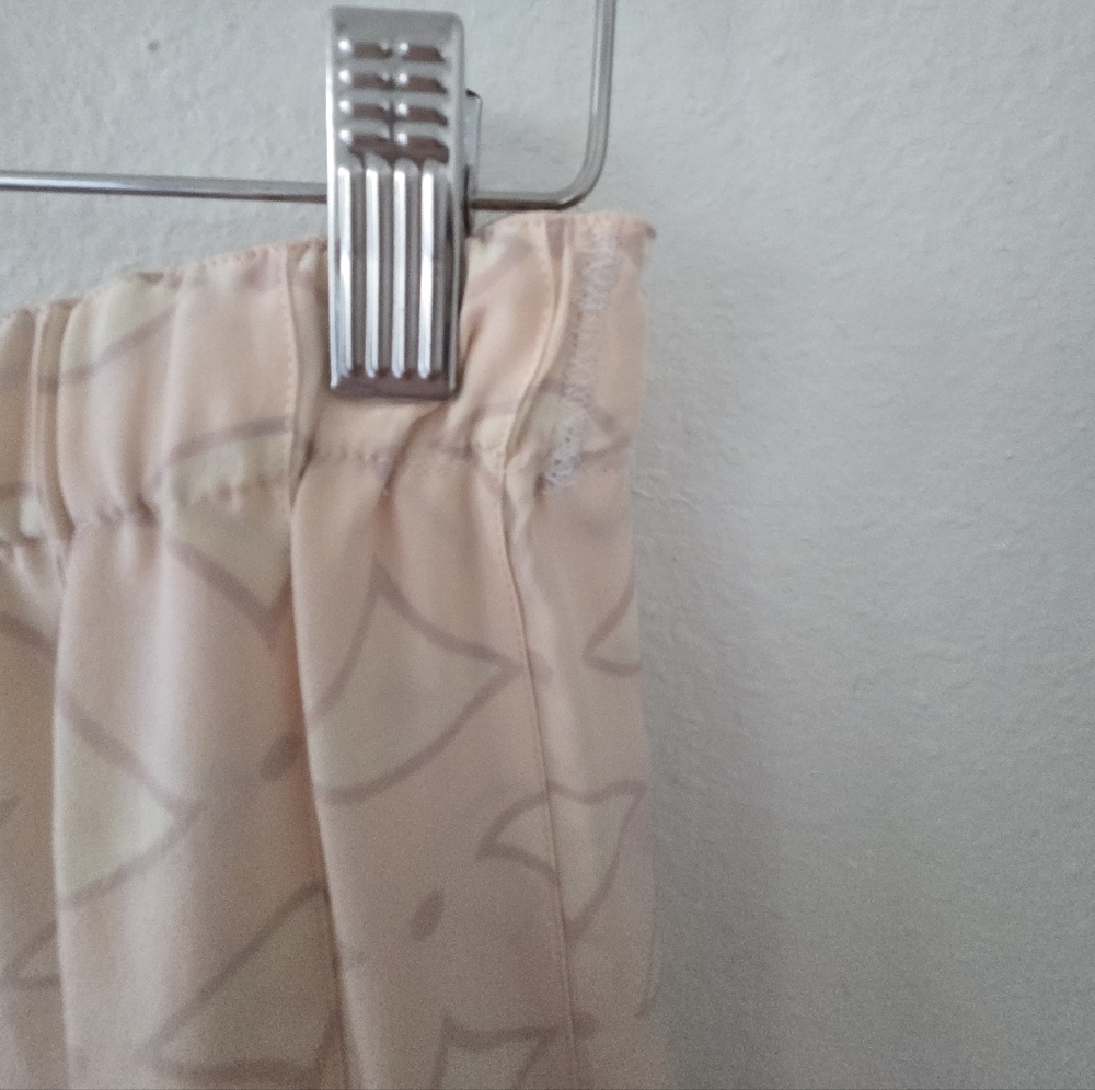 Marissa Christina Vintage Soft Pink A-Line Pleated Midi Skirt Medium 100% Silk - Picture 3 of 4